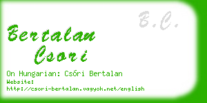 bertalan csori business card